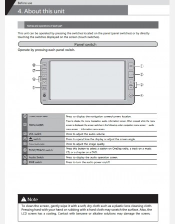 toyota ractis 2013-2014 navigation infotainment system manual